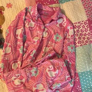 Barbie Pink and White Logo Pajama Set